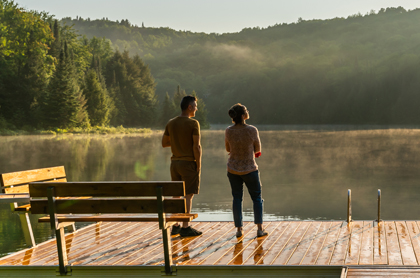 Couple on dock
